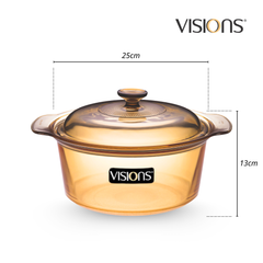 Nồi thủy tinh Visions thân thấp 3.5L VSD-3.5/CL1