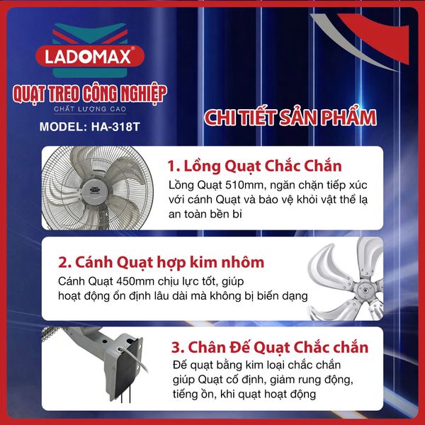 Quạt treo công nghiệp HA-318T