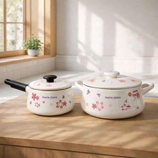 Nồi thép Nippon tráng men Fujihoro MCPV-20W 20cm/2.4L