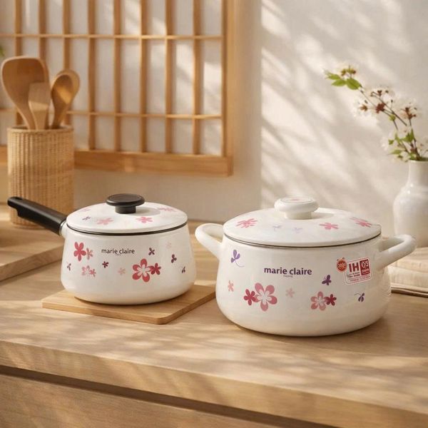 Nồi thép tráng men đáy từ Fujihoro MCPV-16S 16 cm/1.4L