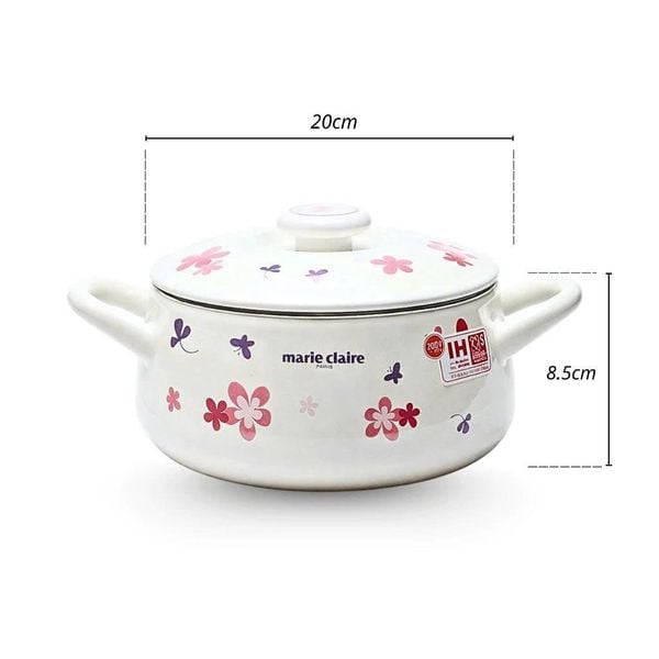Nồi thép Nippon tráng men Fujihoro MCPV-20W 20cm/2.4L