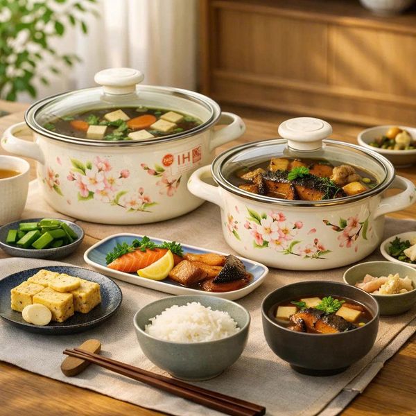 Nồi FujiHoro tráng men 2.3 Lít SYM-22G, nắp kính