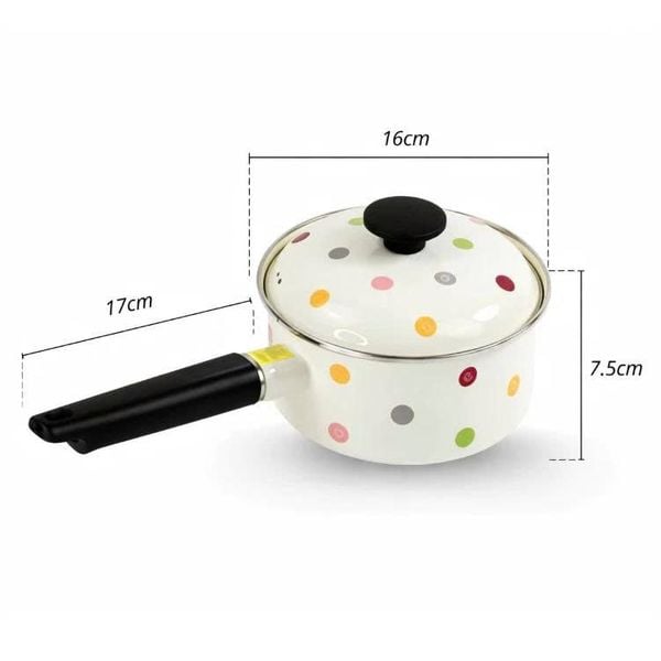 Nồi quánh thép tráng men Nhật Fujihoro EDVC-16S 16cm 1.8 lít