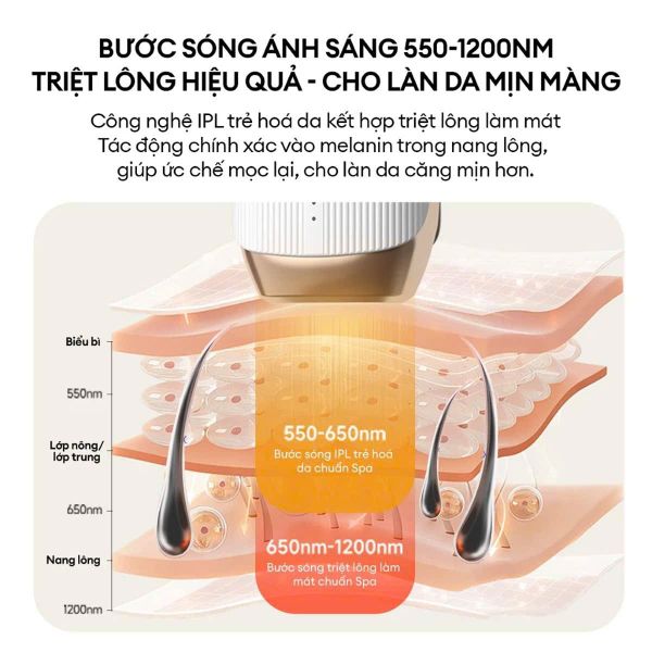 Máy triệt lông Deerma TM01 trắng