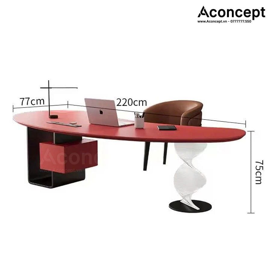 Bàn làm việc Aconcept306 bọc da cao cấp