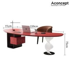 Bàn làm việc Aconcept306 bọc da cao cấp