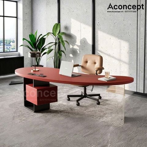 Bàn làm việc Aconcept301 bọc da cao cấp