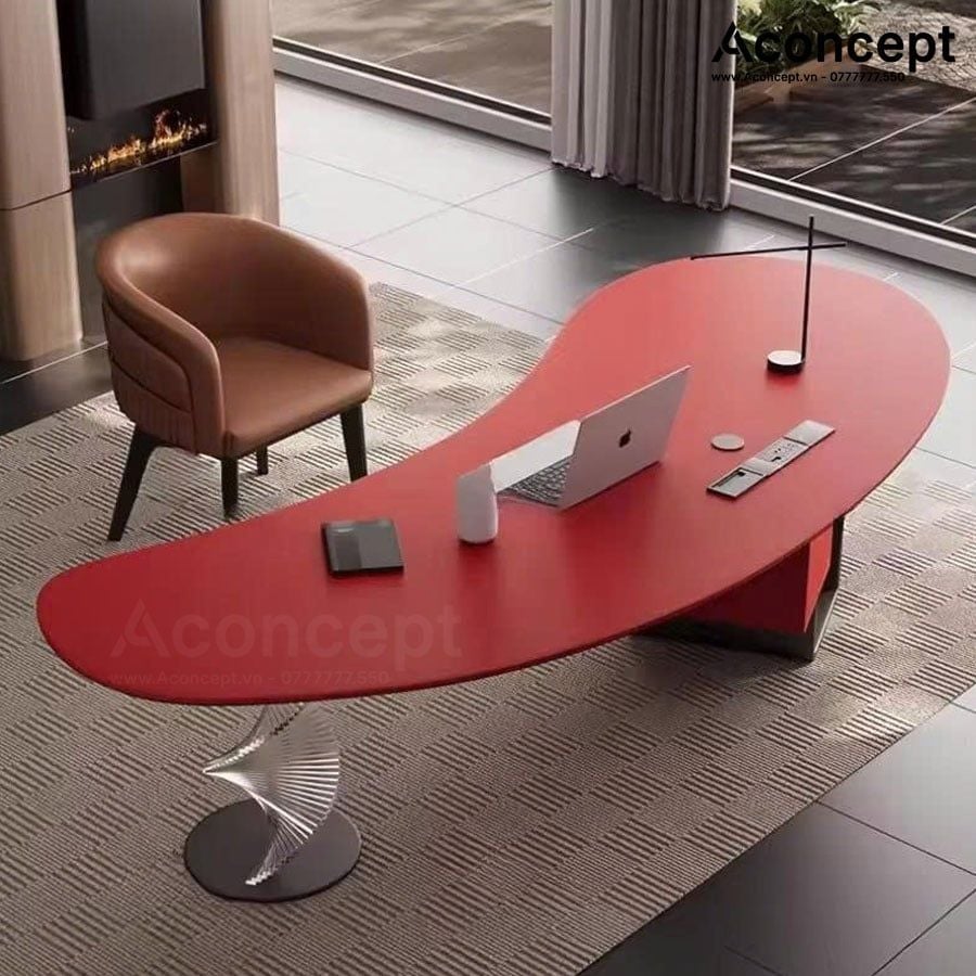 Bàn làm việc Aconcept306 bọc da cao cấp