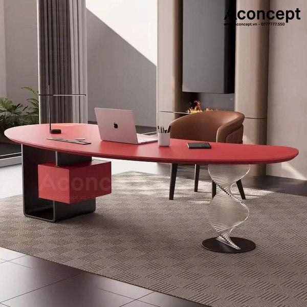 Bàn làm việc Aconcept306 bọc da cao cấp