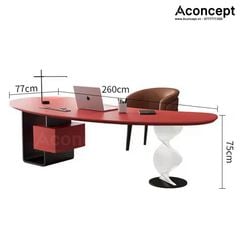 Bàn làm việc Aconcept306 bọc da cao cấp