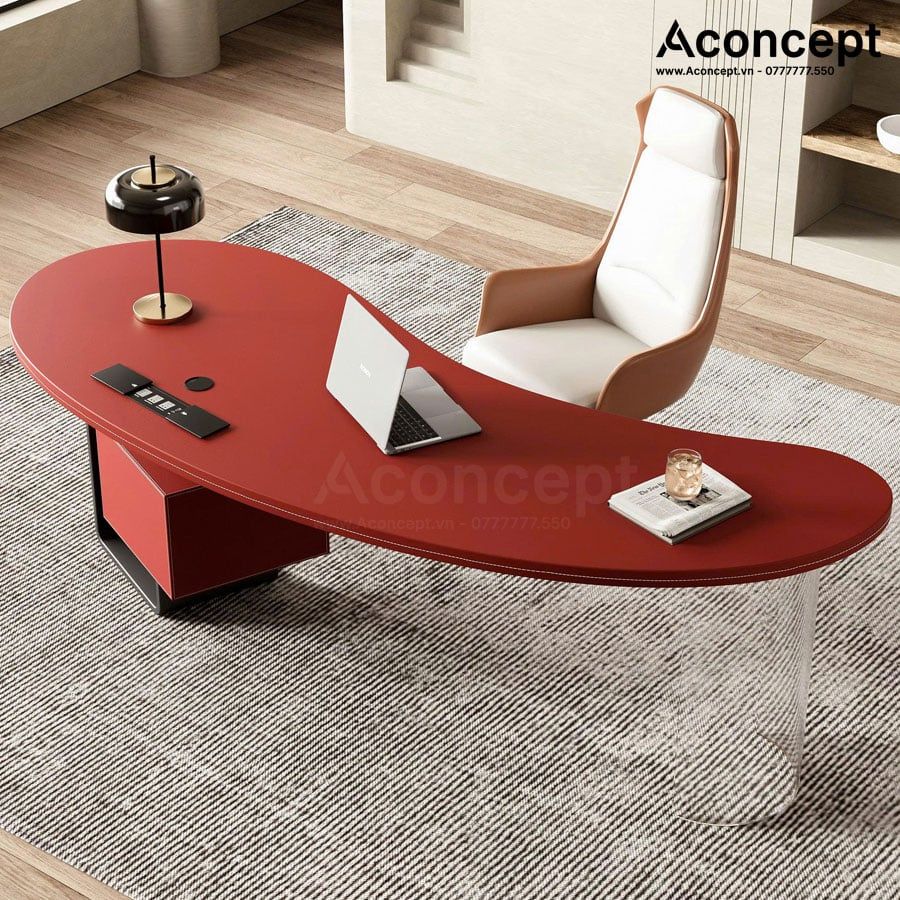 Bàn làm việc Aconcept301 bọc da cao cấp