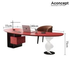 Bàn làm việc Aconcept306 bọc da cao cấp