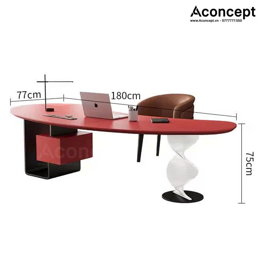 Bàn làm việc Aconcept306 bọc da cao cấp