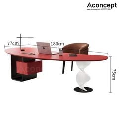 Bàn làm việc Aconcept306 bọc da cao cấp