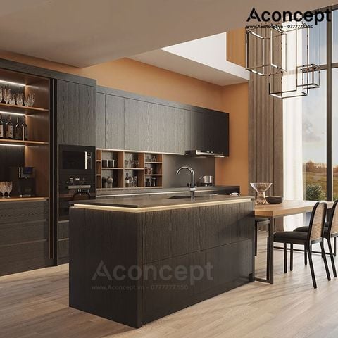 Tủ bếp A408 chữ I