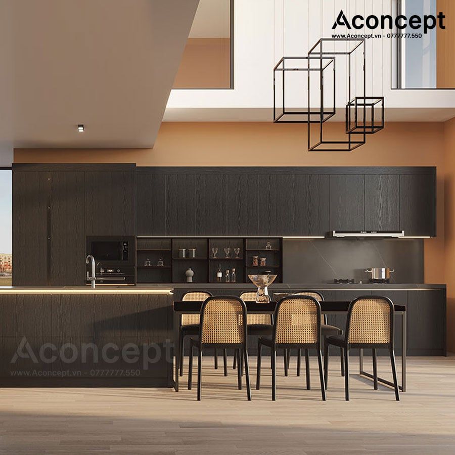 Tủ bếp A408 chữ I