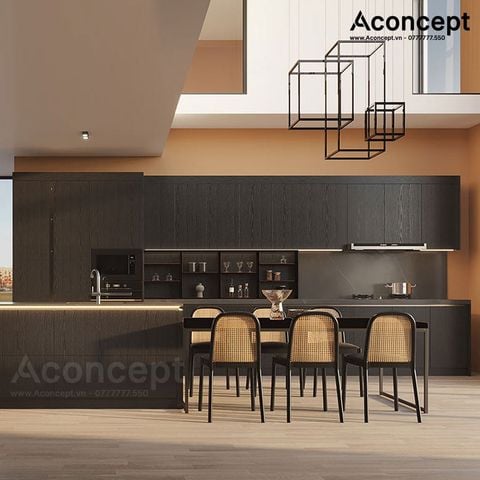 Tủ bếp A408 chữ I