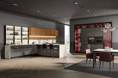 Tủ bếp A407 chữ I