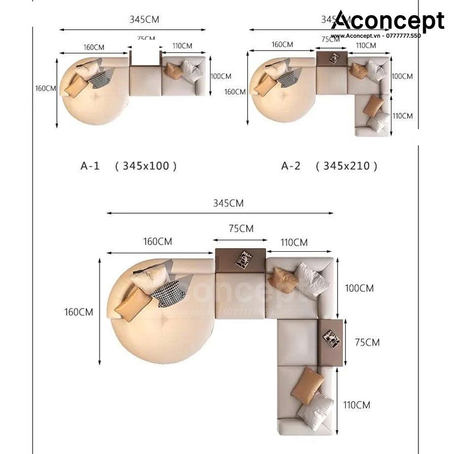 Sofa phòng khách Aconcept123