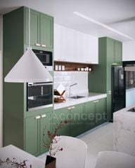 Tủ bếp A401 hiện đại chữ I