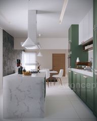 Tủ bếp A401 hiện đại chữ I