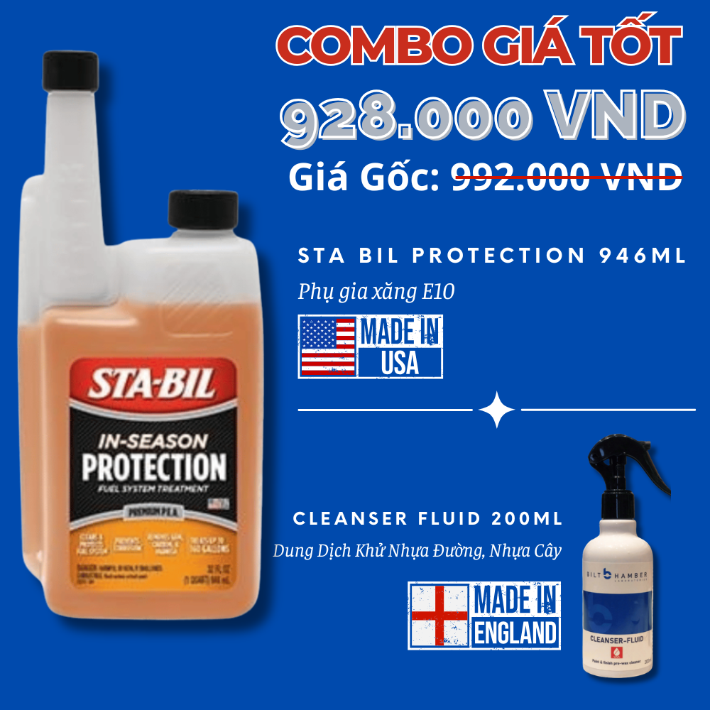  [Combo Giá Tốt] Sta Bil Protection 946ml + Cleanser Fluid 200ml 