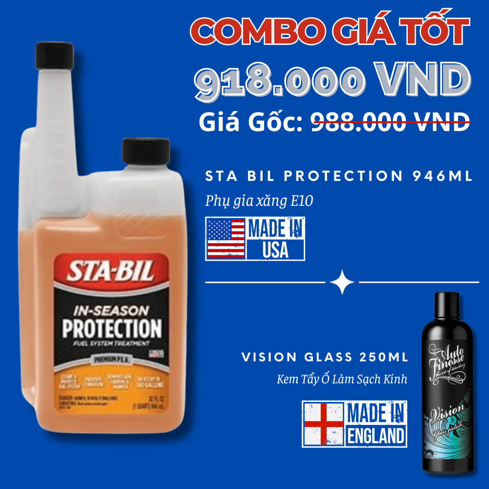  [Combo Giá Tốt] Sta Bil Protection 946ml + Vision Glass 250ml 