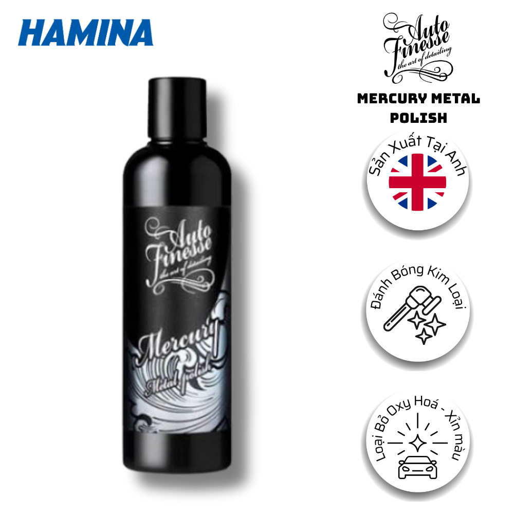  [Hàng Nhập Khẩu Anh] MERCURY METAL POLISH - Đánh Bóng Kim Loại - Hãng Auto Finesse 