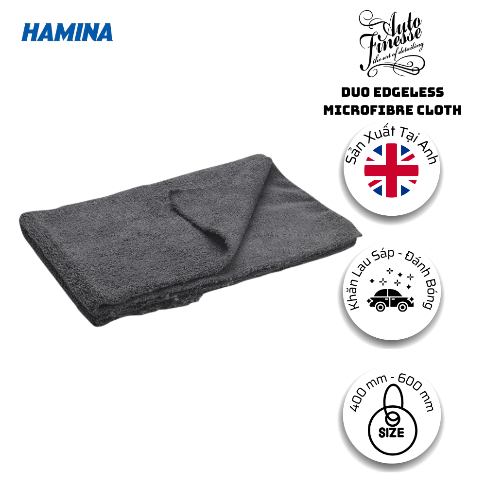  Khăn Lau Sáp & Chất Đánh Bóng - Duo Edgeless Microfibre Cloth 