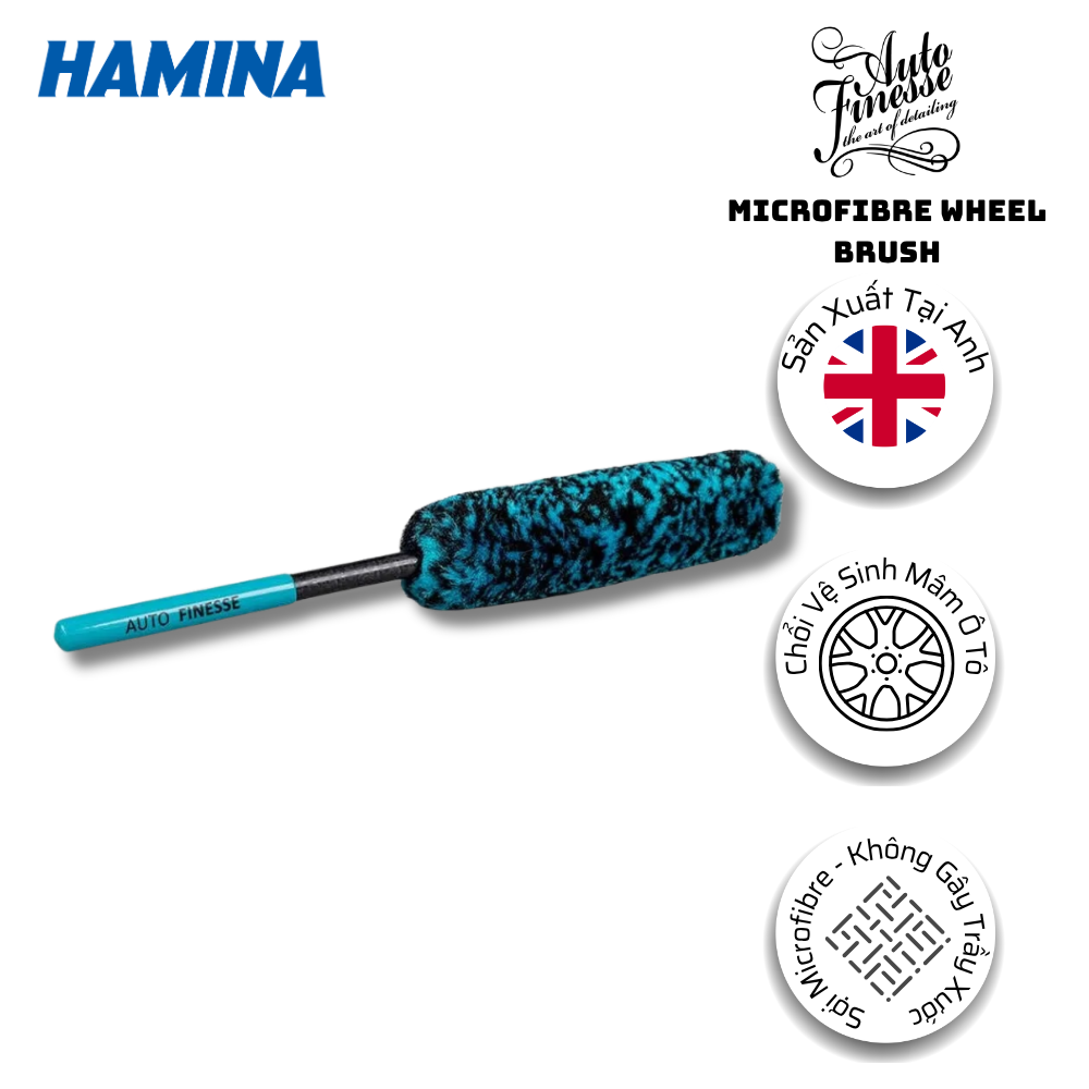  [Hàng Nhập Khẩu Anh] Microfibre Wheel Brush -  Chổi Vệ Sinh Mâm Ô Tô Bằng Vi Sợi - Hãng Auto Finesse 