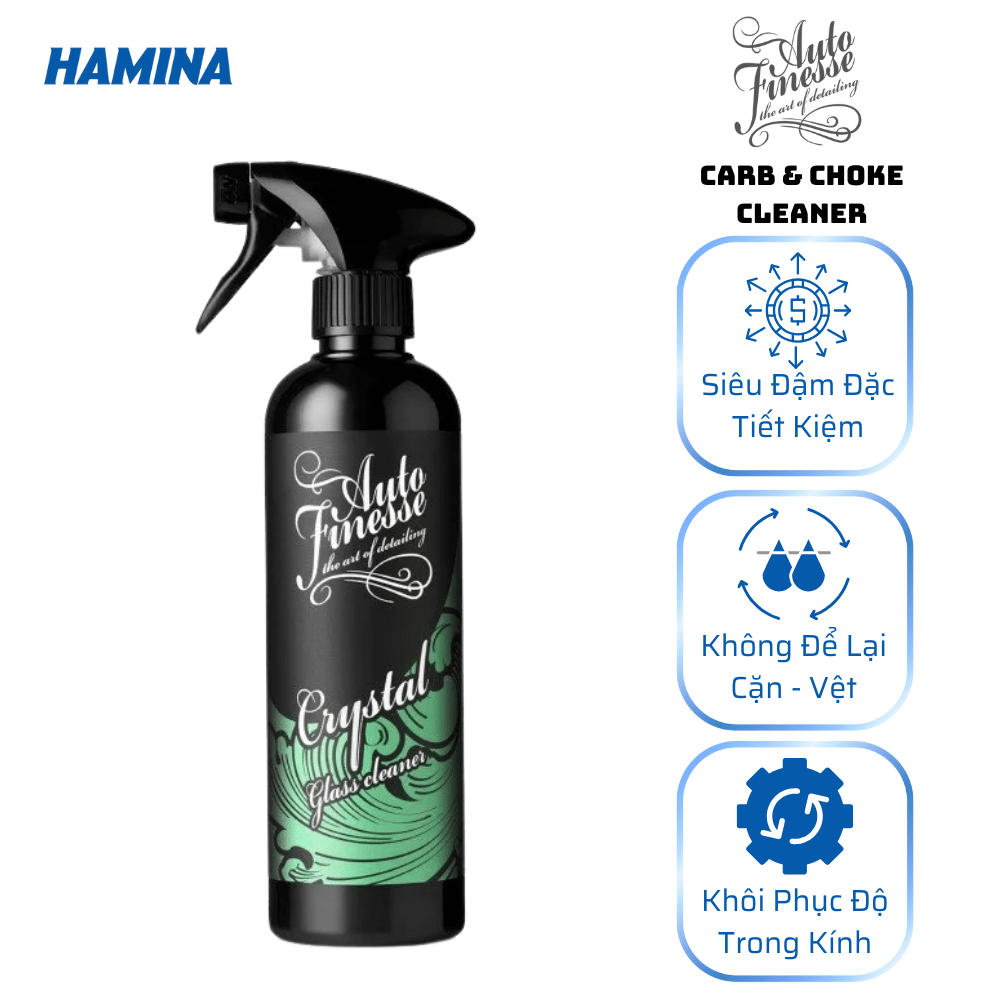  Crystal Glass Cleaner 500 ML - Dung Dịch Vệ Sinh Kính - Hàng Nhậu Khẩu Anh 