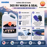  303 RV Wash & Seal - Dung Dịch Rửa Xe Có Chạm, Có Dưỡng Chất Tạo Bóng Và Bảo Vệ, Chống Tia UV Lên Đến 30 Ngày 