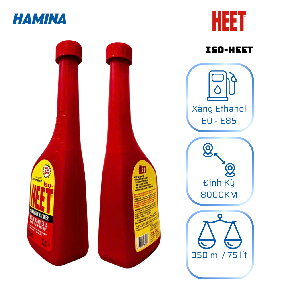  ISO-HEET - Phụ Gia Làm Sạch Kim Phun và Loại Bỏ Nước Cho Hệ Thống Nhiên Liệu 