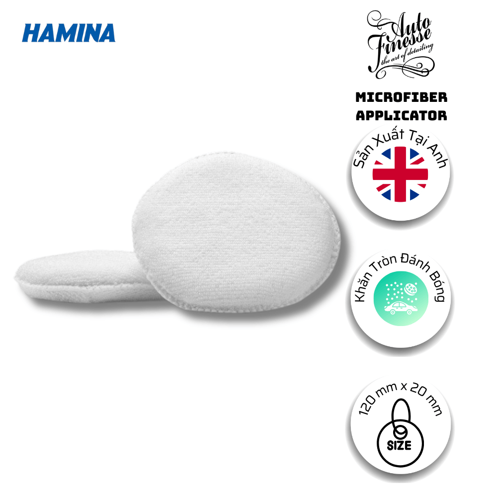  Microfiber Applicator - Khăn Dùng Với Chất Đánh Bóng Và Dưỡng - Dạng Tròn 