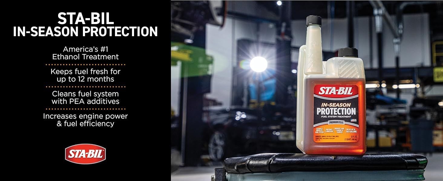  STA-BIL In-Season Protection - Phụ Gia Ổn Định Nhiên Liệu, Phụ Gia Điều Trị Xăng Ethanol, Xăng E10 