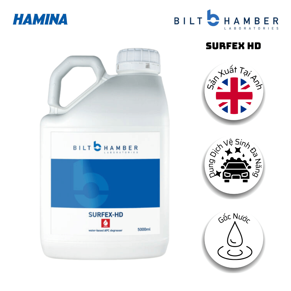  Surfex HD - Dung Dịch Vệ Sinh Đa Năng Gốc Nước - Sử Dụng Đa Dạng Trên Các Bề Mặt Sơn, Da, Nhựa, Lốp, Khoang Máy,... 