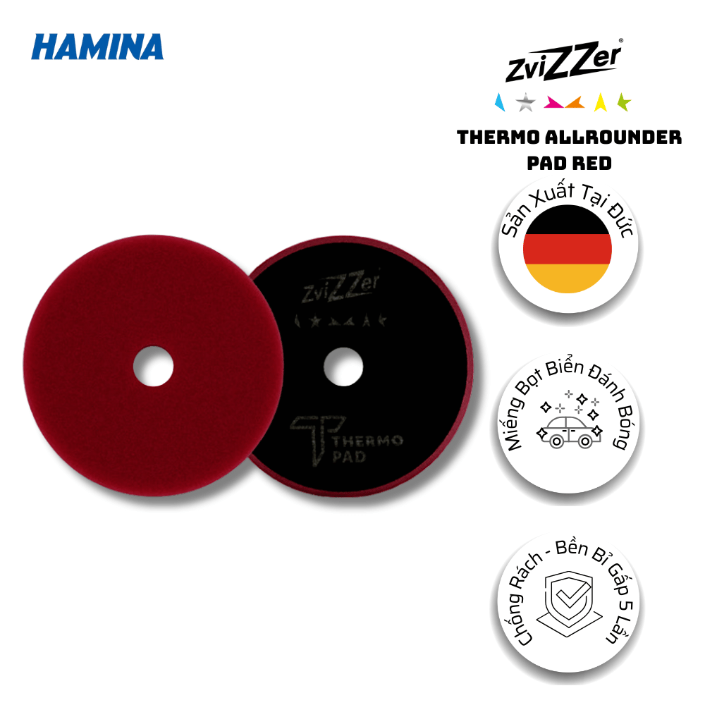  Thermo Allrounder Pad Red - Phớt Đánh Bóng/Dùng Với Xi Đánh Bóng HC4000 