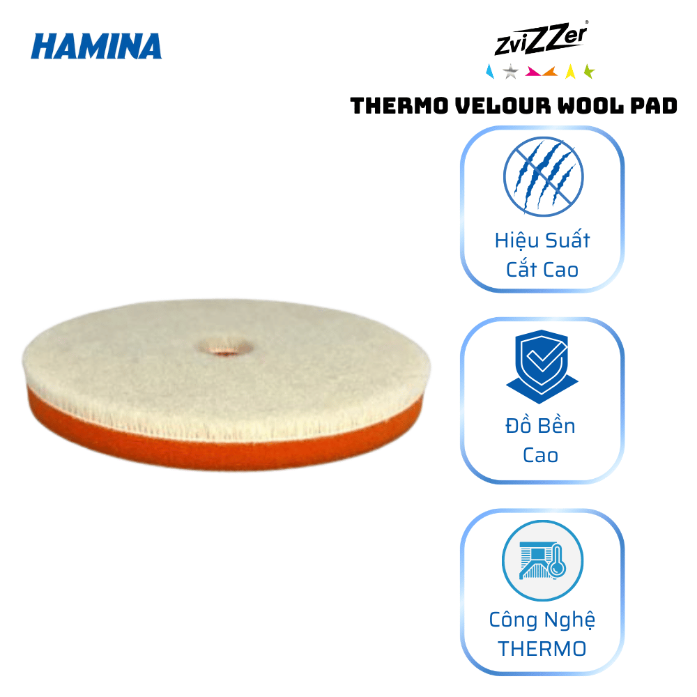  Thermo Velour Wool Pad - Phớt Lông Cừu Ngắn Cho Máy Lệch Tâm 