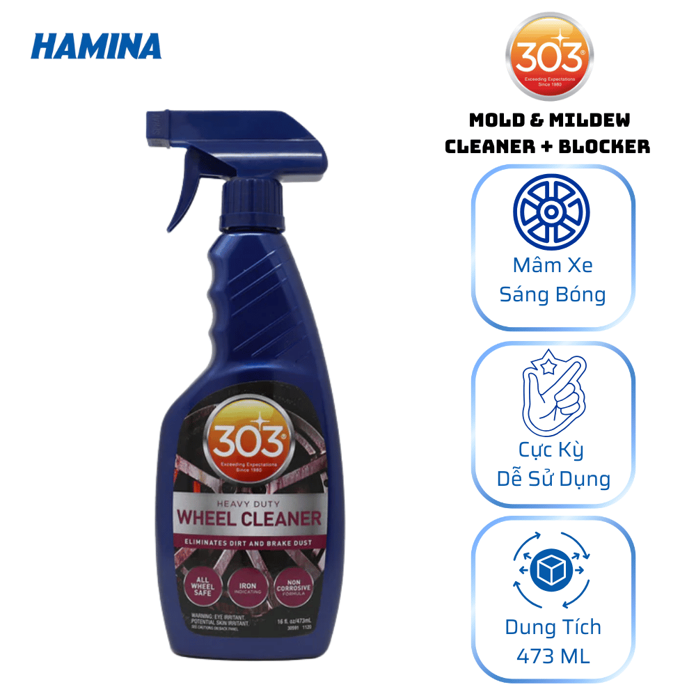  303 Products Heavy Duty Wheel Cleaner -  Dung Dịch Vệ Sinh Và Khử Bụi Sắt, Bụi Phanh Xe 