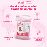 Sữa tắm chó dưỡng ẩm khử mùi DIVA Hồng 2L 