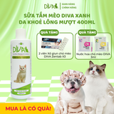  Sữa tắm mèo DIVA Kitten gel giúp da khoẻ, lông mượt 400ml 