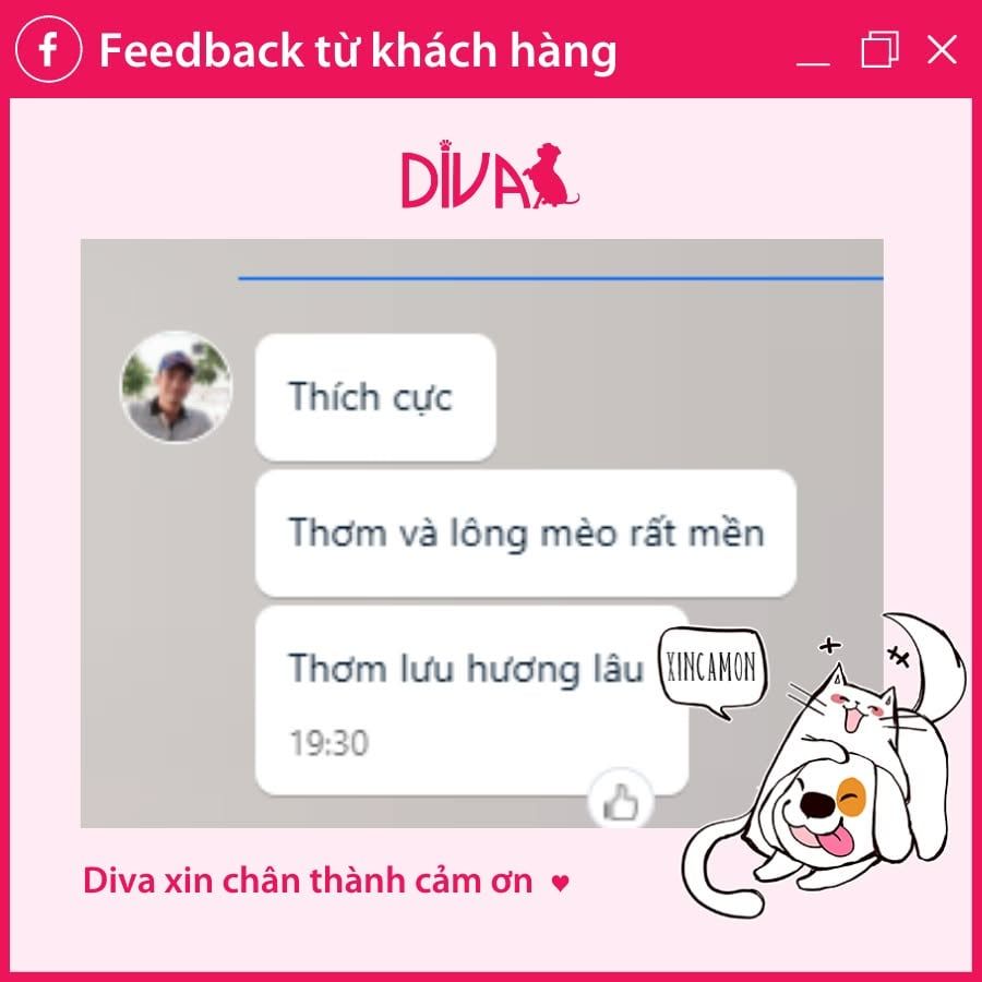 Sữa tắm mèo DIVA Kitten gel giúp da khoẻ, lông mượt 55ml 