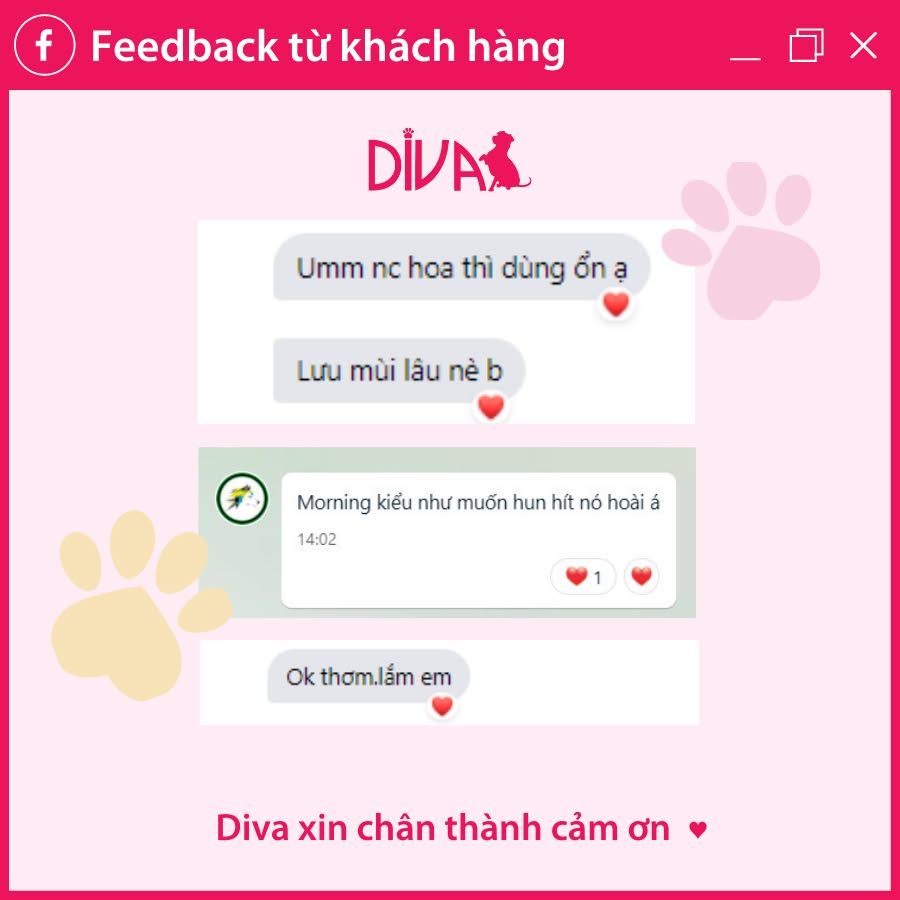  Nước hoa cao cấp dành cho thú cưng DIVA Fresh Morning - Sương sớm mát lành 3ml 