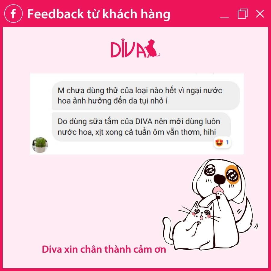  Nước hoa cao cấp dành cho thú cưng DIVA Fresh Morning - Sương sớm mát lành 3ml 