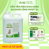  Sữa tắm mèo DIVA Kitten gel giúp da khoẻ, lông mượt 5L 
