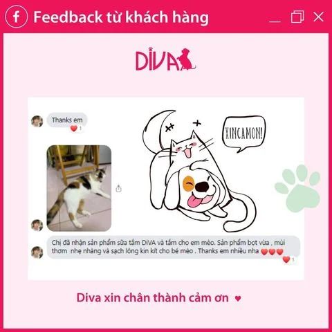  Sữa tắm chó mèo DIVA Xanh lá 260ml 
