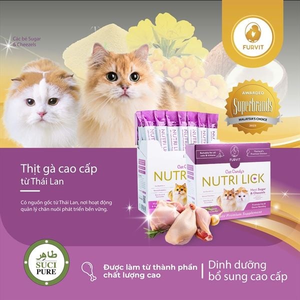  Dinh dưỡng cao cấp cho mèo Nutri Lick - Thịt gà 