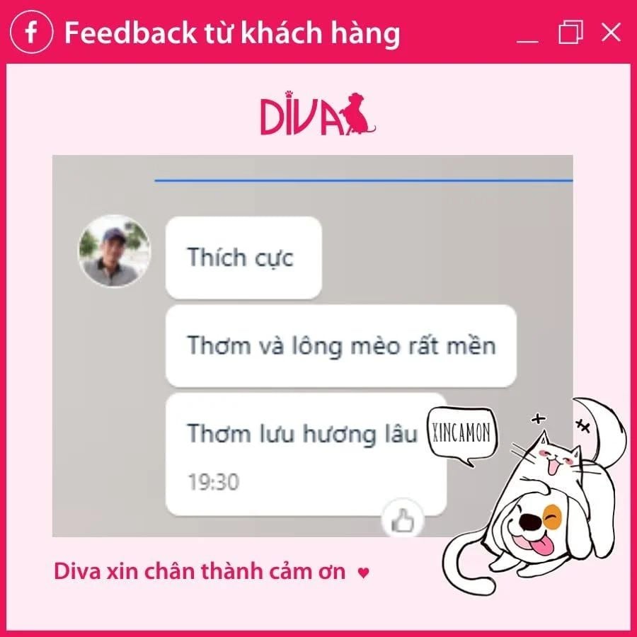  Sữa tắm chó mèo DIVA Xanh Lá 55ml 