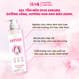  Gel tắm cho mèo Diva Sakura 265ml 