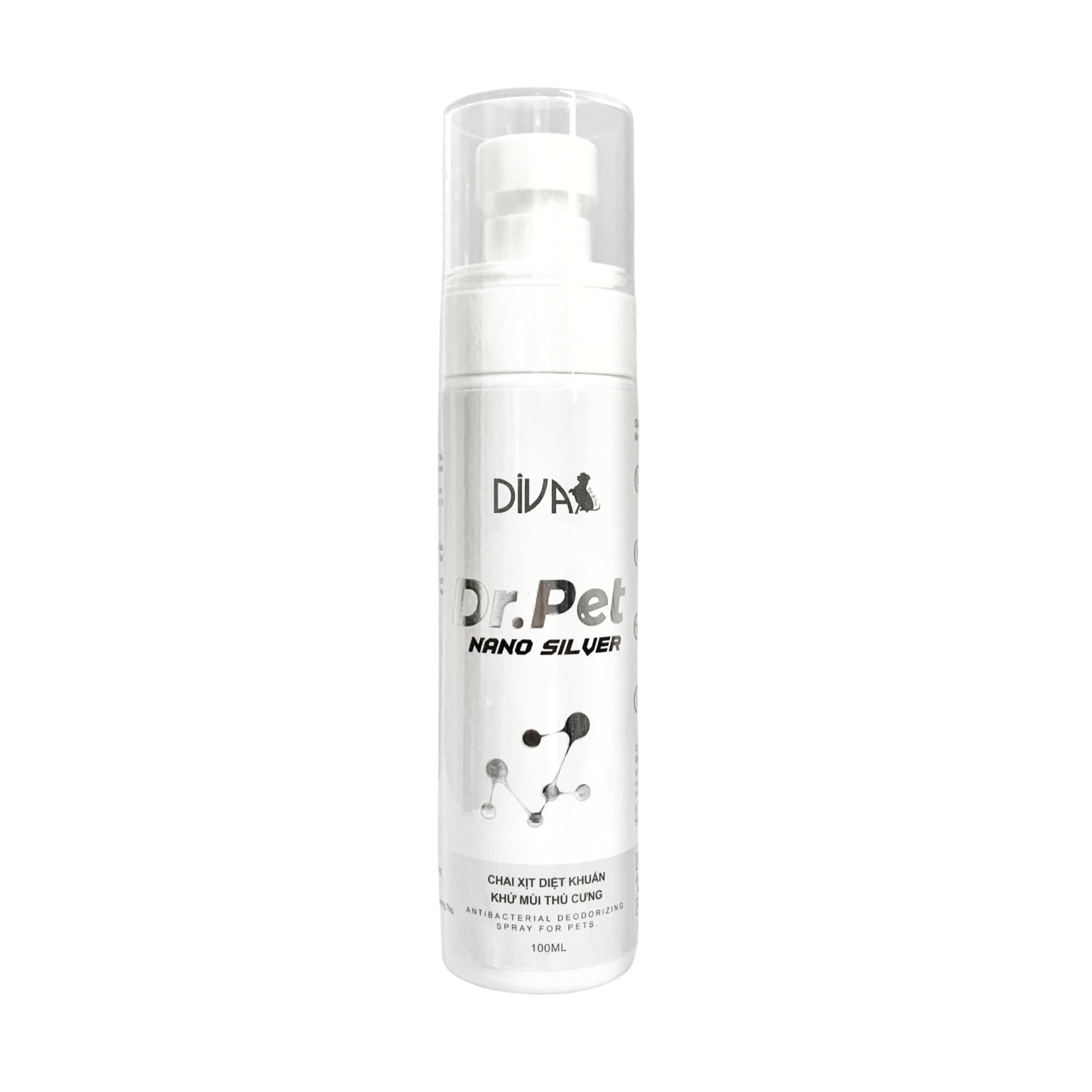 Chai xịt khử mùi Nano Bạc cho thú cưng DIVA Dr. Pet 100ml 